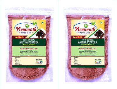 

Neminath Herbal Care Aritha Nuts (Sapindus Mukorossi) Powder For Silky Smooth Hairs Naturally (Pack Of 2) (200 Grams)(200 g)