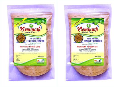 

Neminath Herbal Care Fenugreek Seeds (TRIGONELLA FOENUM GREACUM) Powder for LONG HAIRS NATURALLY (PACK OF 2) (454g)(454 g)
