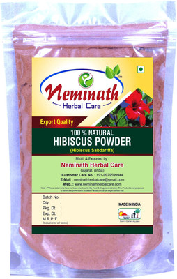 

Neminath Herbal Care Hibiscus Flower (Rosa Sinensis) Powder For Bouncy Hairs Naturally (100Grams)(100 g)