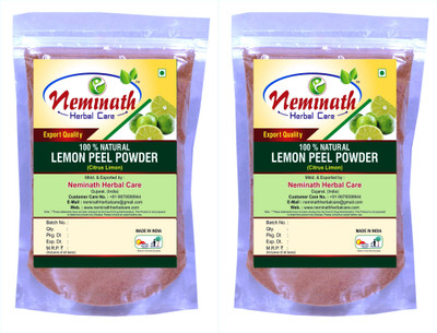

Neminath Herbal Care Lemon Peel (Citrus Limon) Powder For Perfect Oil Balance Naturally (Pack Of 2) (200 Grams)(200 g)