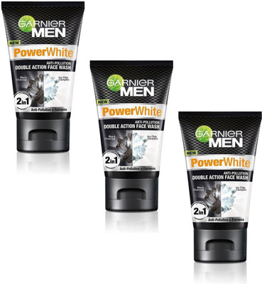 

Garnier Power White Anti Pollution Double Action (pack of 3) Face Wash(50 g)