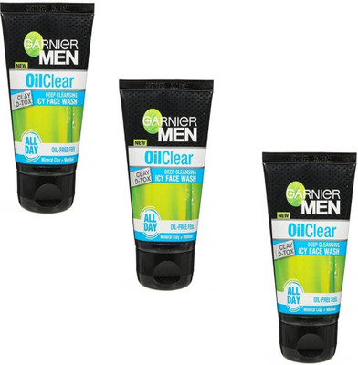 

Garnier Men Oil Clear Deep Cleansing Icy (pack of 3) Face Wash(50 g)