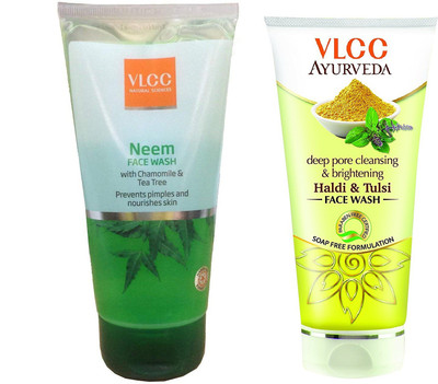 

VLCC Neem face wash 150ml + Haldi Tulsi face wash 100ml Face Wash(250 ml)