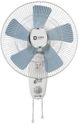 

Orient WALL 80 WIND PRO 5 Blade Wall Fan(WHITE, Pack of 1), Blue;white