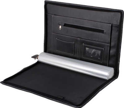 

ZesTale Premium Leatherette Document Folder(Set Of 1, Black)