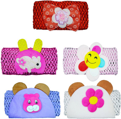 

Netboys Crochet Cutwork Flower Baby Headband ( Red, Purple, Baby Pink, White, Pink ) 5 Pcs Set Head Band(Multicolor)