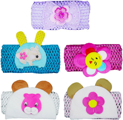 

Netboys Crochet Cutwork Flower Baby Headband ( Blue, Purple, Baby Pink, White, Pink ) 5 Pcs Set Head Band(Multicolor)