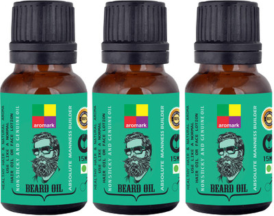 

Aromark Beard Oil Made with 100% Natural Essential Oil Blend Hair Oil(15 ml)