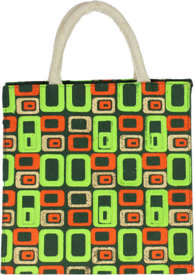 Neska Moda Hand-held Bag(Green, Orange)