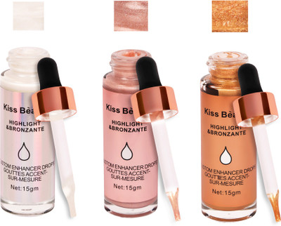 

Kiss Beauty Face Illuminator Makeup Liquid Highlighter Contour Glow Shimmer Shiny Bronzer Long Lasting Highlighter(Glittering face)