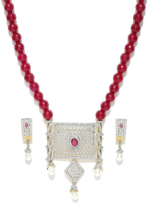 

You Bella Alloy Jewel Set(Red)
