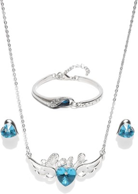 YouBella Alloy Silver, Blue Jewellery Set(Pack of 1)