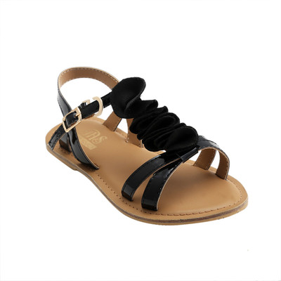 

My Soul Girls Buckle Flats(Black