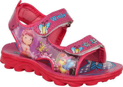 

WINDY Girls Velcro Flats(Pink