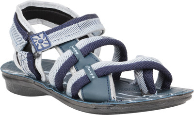 

Claptrap Boys Velcro Sports Sandals(Black, Blue