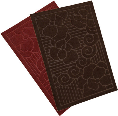 KUBER INDUSTRIES Plastic Door Mat(Multicolor, Medium, Pack of 2)