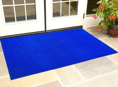 KUBER INDUSTRIES PVC (Polyvinyl Chloride) Door Mat(Blue, Extra Large)