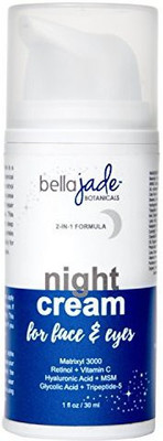 

Pure Bliss Anti Aging Night Cream Moisturizer For Face & Eyes With Retinol Hyaluronic & Glycolic Acid Intense Hydration(100 ml)