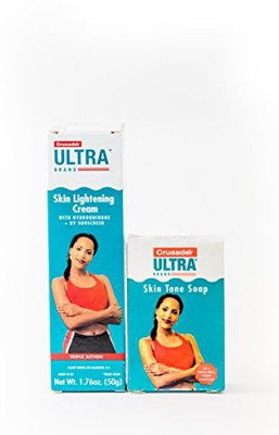 

Crusader ULTRA Skin Lightening Cream & Skin Tone Soap Duo Bundle Free Tube Squeezer(88.73 ml)