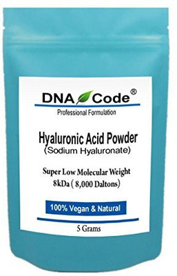

DNA CODE Hyaluronic Acid Powdersodium Hyaluronate Lowest Molecular Weightkda Cosmetic Grade Add To Your Own Products(5 g)