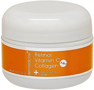 

Dermedicine Vitamin C Retinol Collagen Super Charged AntiAging Cream For Face Pharmaceutical Grade Quality Helps Smooth & Plump(29.58 ml)
