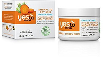 

Yes To Carrots Normal To Dry Skin Fragrance Free Intense Hydration Night Cream(50.28 ml)