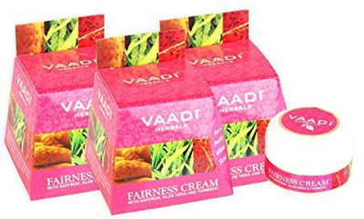 

Vaadi Herbals Fairness Cream With Saffron Aloe Vera And Turmeric Extracts &X Improves Skin Complexion(118.3 ml)