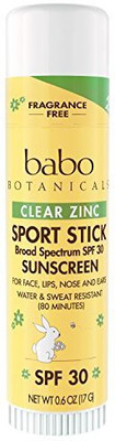 

Babo Botanicals Clear Zinc Sport Sunscreen Stick Fragrance Free(17.75 ml)