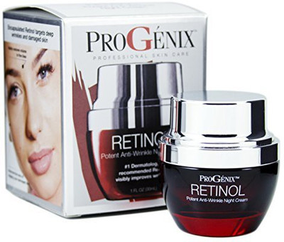 

Progenix Profesional Skin Care Retinol AntiWrinkle Night Cream For Fine Lines Deep Wrinkles Sun Damaged Skin(29.58 ml)