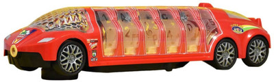 

Toyshine Toy Bus with Opening Doors, 4D lights, Projection Lamp, Music and Bump and Go Action(Multicolor)