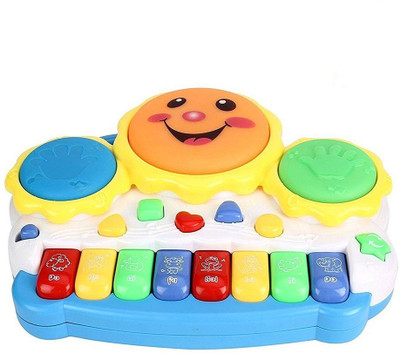 

MAGNIFICO MAGNIFICO™ Smile Drum Keyboard Musical Piano Toy With Flashing Lights(Yellow)