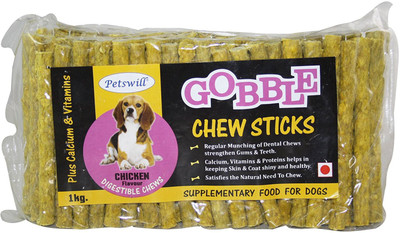 

PETSWILL CHEW Sticks Chicken Flavor Chicken Dog Chew(1 kg, Pack of 1)