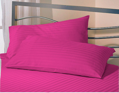 AVI Microfibre Stripes Sleeping Pillow Pack of 2(Pink)