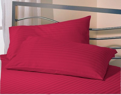 AVI Microfibre Stripes Sleeping Pillow Pack of 2(Red)