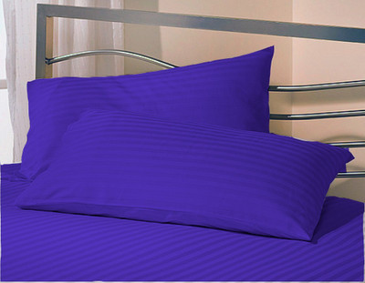 AVI Microfibre Stripes Sleeping Pillow Pack of 2(Royal Blue)
