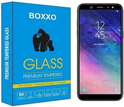 Boxxo Tempered Glass Guard for Samsung Galaxy A6(Pack of 1)