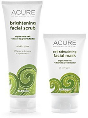 

Acure Organics Kelp Brightening Facial Scrub And Cell Stimulating Facial Mask Bundle With Argan Oil Coq Sea Buckthorn Oil Algae Scrub(118.3 ml)
