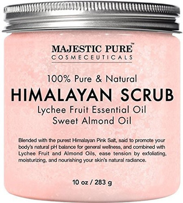 

Majestic Pure Himalayan Salt Body Scrub With Lychee Essential Oil All Natural Scrub To Exfoliate & Moisturize Skin Scrub(295.74 ml)