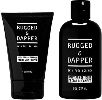 

RUGGED & DAPPER Daily Facial Duo Skin Care Set Age + Damage Defense Facial Moisturizer Daily Power Scrub Cleanser Natural & Organic Ingredients For Dry Oily & Combo Skin Scrub(100 ml)