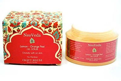 

NeoVeda Lemon & Orange Peel Gel Scrub No Paraben Pale Yellow Scrub(50 ml)