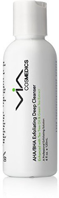 

VIA Cosmedics AhaBha Exfoliating Deep Cleanser Salicylic And Glycolic Acids Enhanced With Tea Tree Oil Green Tea Extract Professional Skincare Treatment Scrub(118.3 ml)