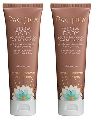 

Pacifica Glow Baby Youthful Salvation Walnut Face Scrub With Coconut Walnut Rose Hips Essential Oil Jojoba ax And Borage Vegan CrueltyFree Scrub(50.28 ml)