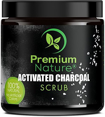 

Premium Nature Activated Charcoal Exfoliating Body Scrub Exfoliating Face Hand Lip Foot & Body Sea Salt Exfoliator Pore Minimizer Scrub(100 ml)