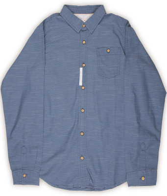 

Flying Machine Boys Striped Casual White, Blue Shirt, Navy