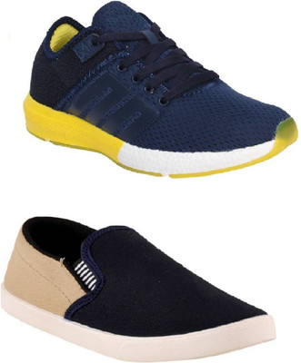 

STYLIVO COmbo Pack of Sports shoe & Loafer For Men's For Men(Yellow, Beige