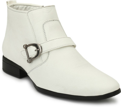 

Eego Italy Stylish And Elegant Ankle Length Boots For Men(White