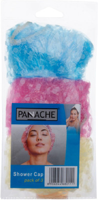 

Panache Shower Cap (Pack of 3), Reusable Disposable Vinyl, Elastic Band, Bathing Cap Fits over any Hair Style, Beauty, Bath & Shower, Bathing Accessories, Shower Caps.