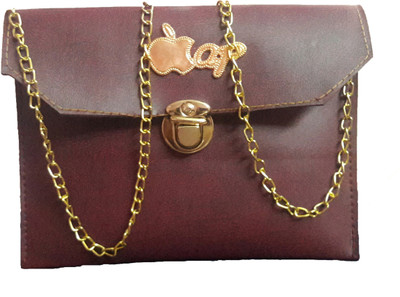 

Divu Collections Girls Casual Maroon PU Sling Bag