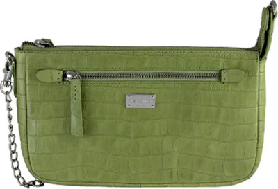 

La Roma Women Evening/Party Green Genuine Leather Sling Bag