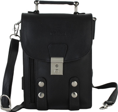 

Leana Women Casual Black Leatherette Sling Bag